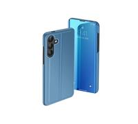 Étui Miroir pour Galaxy S26 avec Fenêtre Smart View et Support Pliable Bleu