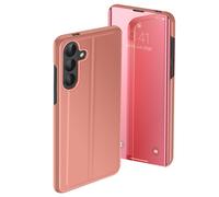 Étui Miroir pour Galaxy S26 avec Fenêtre Smart View et Support Pliable Rose