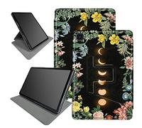 Étui Moon Flower pour Samsung Galaxy Tab A7 Lite 8,7" version 2021 (modèle : SM-T220/T225/T227), support pliable rotatif à 360 degrés, plusieurs angles de vue avec mise en veille/réveil automatique