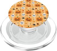 Étui Motif Halloween Citrouille, crânes, araignées, Feuilles d'automne PopSockets PopGrip pour MagSafe