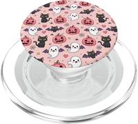 Étui Motif Halloween citrouilles fantômes Chats araignées PopSockets PopGrip pour MagSafe