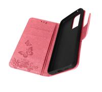 Étui Motif papillon et fleur pour Samsung A33 Portefeuille Support Rose