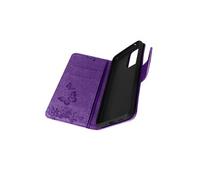 Etui Motif papillon et fleur pour Samsung Galaxy A33 Portefeuille Support Vidéo Violet