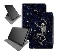 Étui motif squelette de crâne de danse pour Microsoft Surface Go 3 2021/Surface Go 2 2020/Surface Go 2018 tablette 10", rotation à 360 degrés, plusieurs angles de vue avec mise en veille/réveil