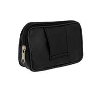Etui multi-rangement zippée horizontale avec passant ceinture Noir