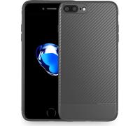 Étui NALIA pour iPhone 8 Plus / 7 Plus, Slim Étui pour téléphone portable Cover Carbon Look Gris