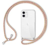 Étui NALIA pour téléphone portable avec chaîne pour iPhone 12/ iPhone 12 Pro, étui rigide Protection Arc-en-ciel