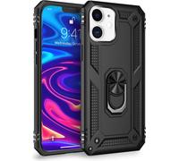 Étui NALIA Ring pour iPhone 12/ iPhone 12 Pro, étui rigide de protection pour téléphone portable Étui noir