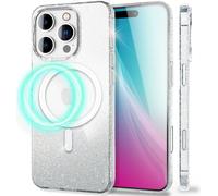 Étui NALIA Starlite pour iPhone 16 Pro - Coque scintillante MagSafe - Transparent