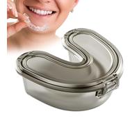 Étui Nightguard - Protège-dents Portable En Forme De U Et Support De Retenue, Étui De Voyage Pour Aligneurs Transparents Faciles À Nettoyer Avec Rangement Compact | Organisateur D'appareils Dentaires