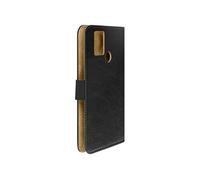 Coque et étui téléphone mobile Avizar Etui pour Logicom Solar Portefeuille Fixation Adhésive Fermeture Aimantée Noir