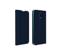 Etui pour Nokia 2.3 Folio Effet Satiné Porte-carte Support Vidéo Bleu Nuit