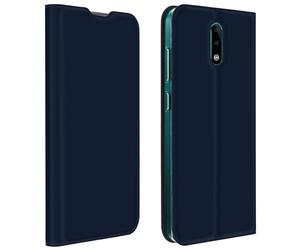 Étui Nokia 2.3 Folio Effet Satiné Porte-carte Support Vidéo Dux Ducis Bleu Nuit