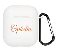 Étui Nominatif personnalisé Compatible avec Les AirPods 1 et 2 d'Apple, Couverture Souple Personnalisée avec Style d'écriture Manuscrite (Blanc)