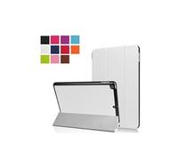 Etui nouvel pour Apple iPad 9.7 2018 Wifi - 4G/LTE Smartcover pliable blanc Cuir Style avec stand - Housse coque de protection New IPad 9.7 pouces blanche - Accessoires tablette pochette XEPTIO : Exce