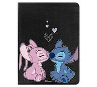 Étui officiel Disney Lilo & Stitch Kiss pour Apple iPad Air - Étui de protection pour tablette - Protection contre les chutes - Rotation à 360 degrés - Fonction support