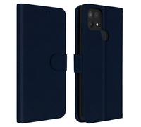Étui Oppo A15 Protection avec Porte-carte Fonction Support bleunuit