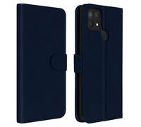 Etui pour Oppo A15 Folio Intégrale Porte-carte Fonction Support Bleunuit