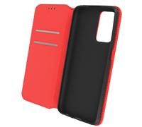 Coque et étui téléphone mobile Avizar Etui pour Oppo A16 et Oppo A16s Clapet Portefeuille Fonction Support Vidéo Rouge