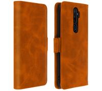 Coque et étui téléphone mobile Avizar Etui Oppo A9 2020 et A5 2020 Housse Folio Porte-carte Fonction Support camel