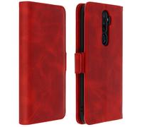 Coque et étui téléphone mobile Avizar Etui Oppo A9 2020 et A5 2020 Housse Folio Porte-carte Fonction Support rouge