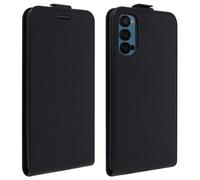 Etui pour Oppo Reno 4 Clapet Vertical Protection Porte-carte Noir