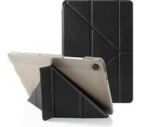 Étui Origami Pour Samsung Galaxy Tab A9+/A9 Plus 11"" 2023 Sm-X210/X215/X216, 5-En-1 Multiple Angles De Vue, Coque Arrière Translucide Rigide Antichoc, Auto Veille/Réveil, Noir
