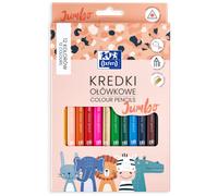 Etui Oxford Kids Jumbon 12 Crayons Couleur