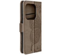 Etui Papillon Mandala pour Redmi Note 13 Pro Portefeuille Dragonne Marron foncé