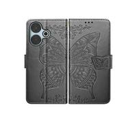Etui Papillon Mandala pour Xiaomi Redmi 13 Portefeuille Dragonne Noir