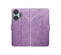 Etui Papillon Mandala pour Xiaomi Redmi 13 Portefeuille Dragonne Violet