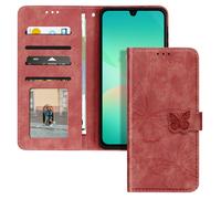Étui Papillon pour Samsung Galaxy A26 Portefeuille et Support Vidéo Rose Poudré