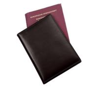 Alassio Porte-passeport en cuir Nappa véritable Film RFID Document Safe 14 cm Noir