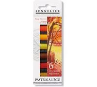 Sennelier Etui de 6 demi-pastels À l'écu – Coloris Paysage d'automne
