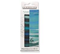 Sennelier – Étui pastels 'À l'écu' – 6 demi-pastels – Mer Émeraude