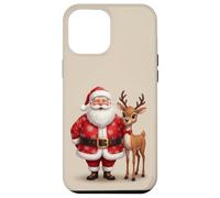 Étui Père Noël avec Ses Amis Rennes pour Une Joie de Noël Coque pour iPhone 12 Pro Max