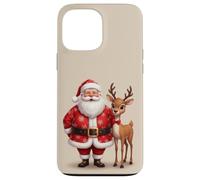 Étui Père Noël avec Ses Amis Rennes pour Une Joie de Noël Coque pour iPhone 13 Pro Max