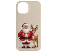 Étui Père Noël avec Ses Amis Rennes pour Une Joie de Noël Coque pour iPhone 14