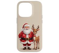 Étui Père Noël avec Ses Amis Rennes pour Une Joie de Noël Coque pour iPhone 14 Pro