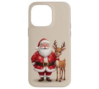 Étui Père Noël avec Ses Amis Rennes pour Une Joie de Noël Coque pour iPhone 14 Pro Max