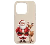 Étui Père Noël avec Ses Amis Rennes pour Une Joie de Noël Coque pour iPhone 15 Pro