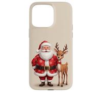 Étui Père Noël avec Ses Amis Rennes pour Une Joie de Noël Coque pour iPhone 15 Pro Max