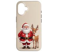 Étui Père Noël avec Ses Amis Rennes pour Une Joie de Noël Coque pour iPhone 16
