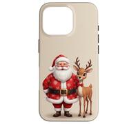 Étui Père Noël avec Ses Amis Rennes pour Une Joie de Noël Coque pour iPhone 16 Pro