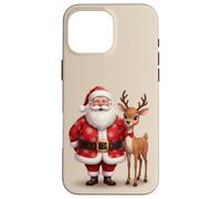 Étui Père Noël avec Ses Amis Rennes pour Une Joie de Noël Coque pour iPhone 16 Pro Max