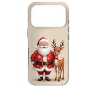 Étui Père Noël avec Ses Amis Rennes pour Une Joie de Noël Coque pour iPhone 17 Pro