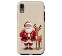 Étui Père Noël avec Ses Amis Rennes pour Une Joie de Noël Coque pour iPhone XR