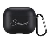 Étui personnalisé avec nom Compatible avec Apple AirPods 3, Couverture Souple Personnalisée avec Style d'écriture Manuscrite (Noir)