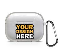 Etui Personnalisé pour AirPods Pro 2 Coque Individuelle en Silicone TPU Souple et Transparent avec en Couleur Texte Photo Image ou Logo - Créez Votre Propre Design
