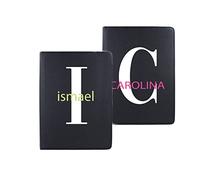 Étui personnalisé pour tablette avec nom et initiale pour protéger votre tablette. [Étui tablette] [Protection contre les chutes] [Unique et original] (Universel 10", noir)